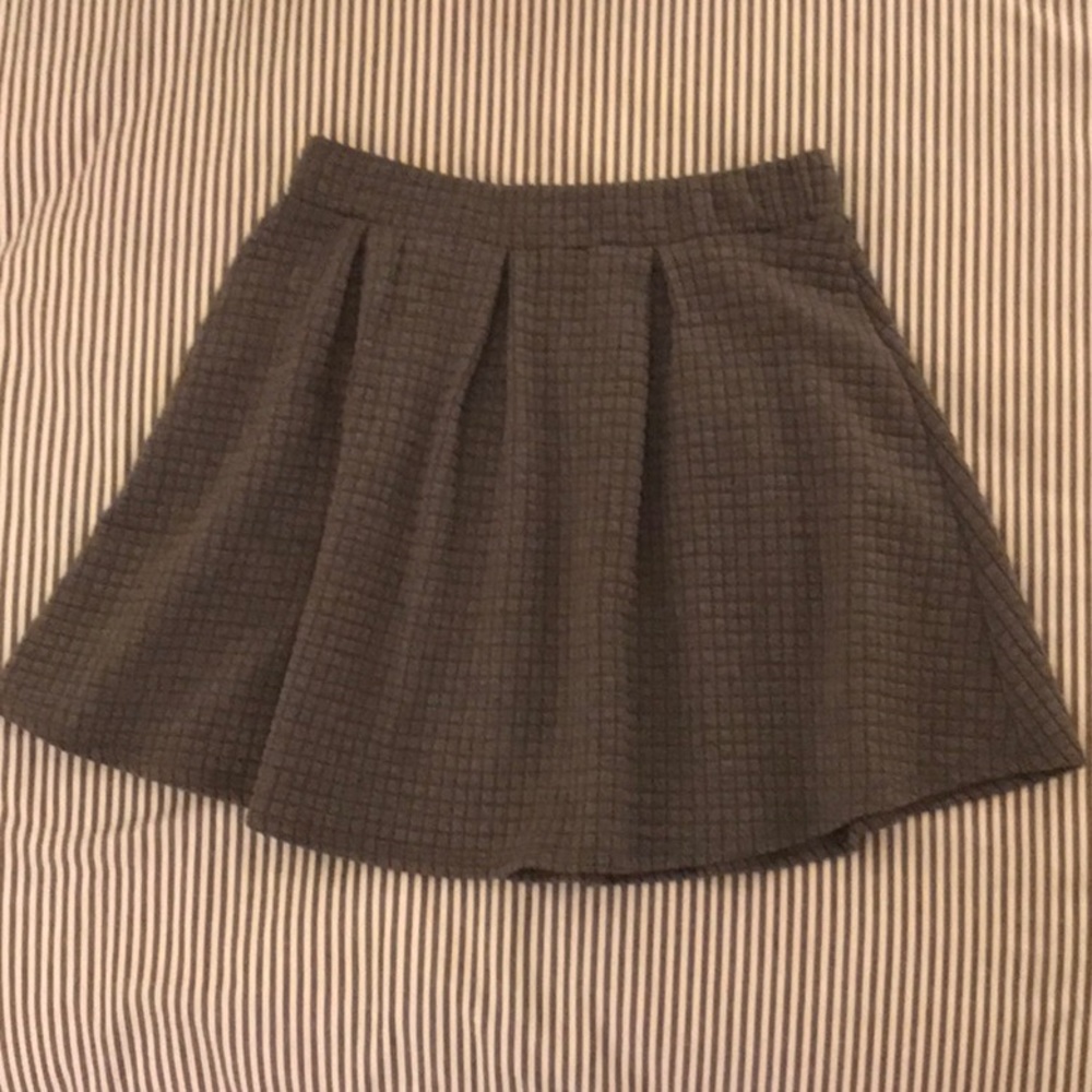 Grey Pleated Skirt